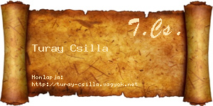 Turay Csilla névjegykártya