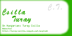 csilla turay business card
